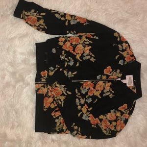 Floral bomber jacket💐